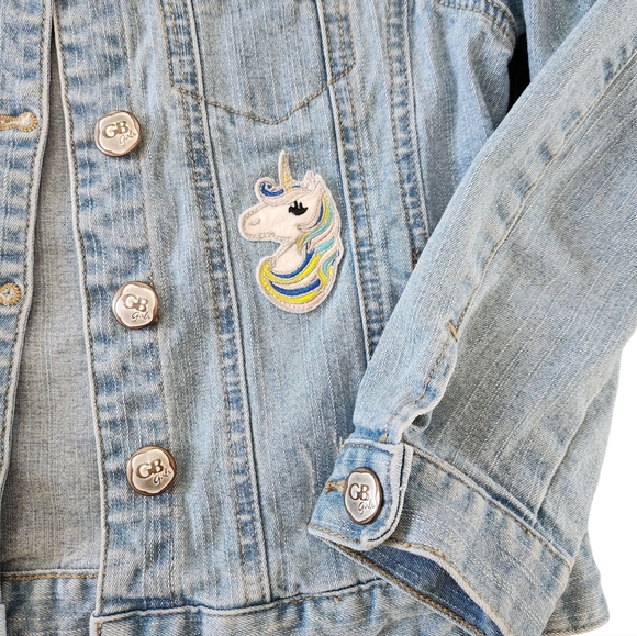 GB Girls Patch Light-Wash Jean Jacket / Size 6X - Picture 5 of 15